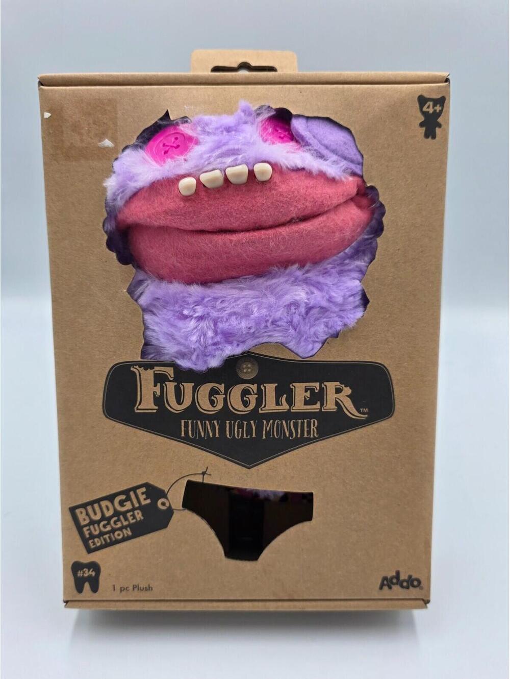 New! 9" Fuggler Budgie Edition #34 Purple Funny Ugly Monster Plush